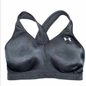 Under Armour Black Mesh Sports Bra Sz S